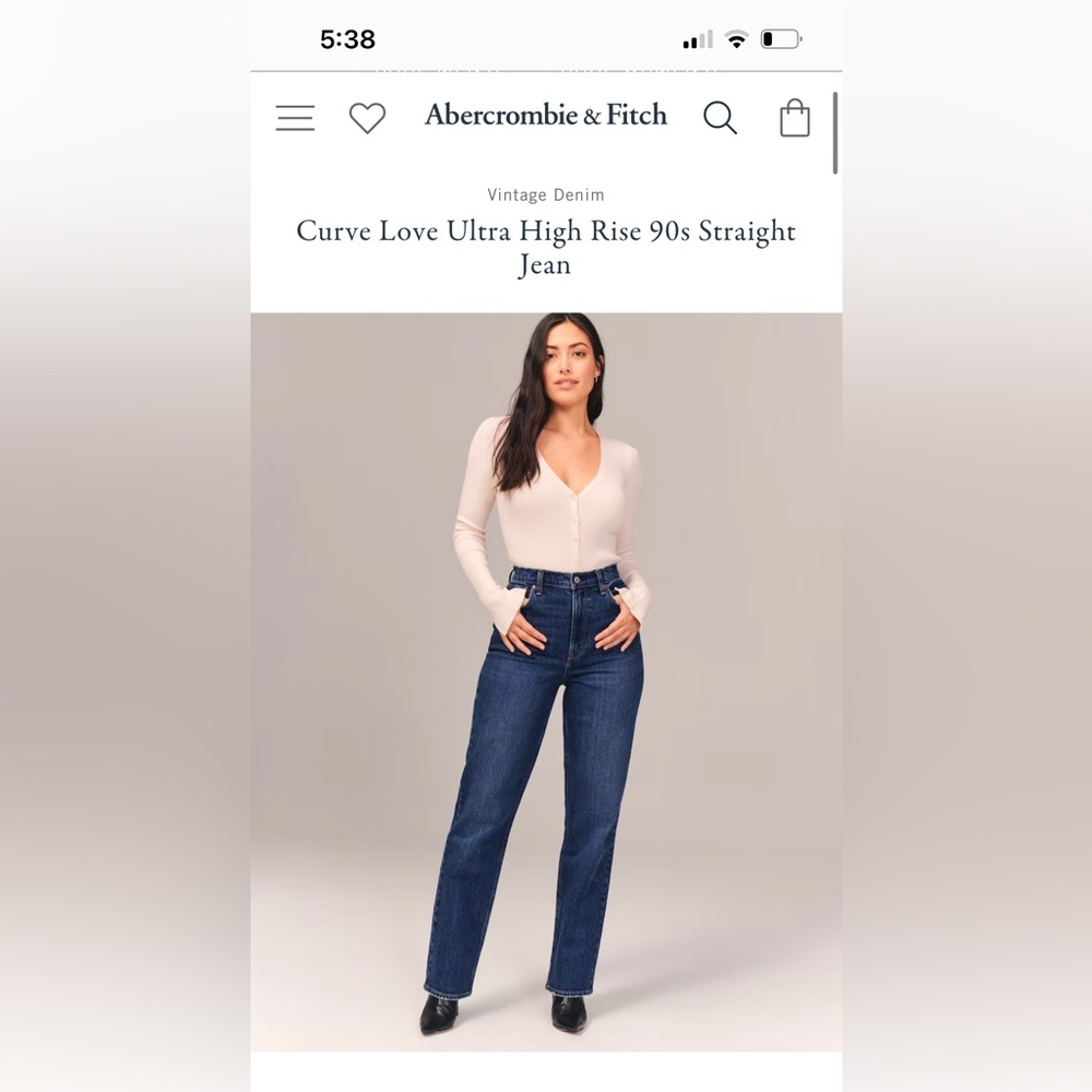 Abercrombie curve love 90s straight jeans